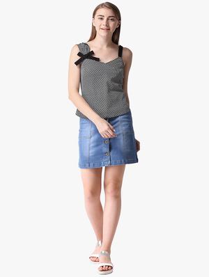 v neck bow detail top - 16701494 - Standard Image - 3