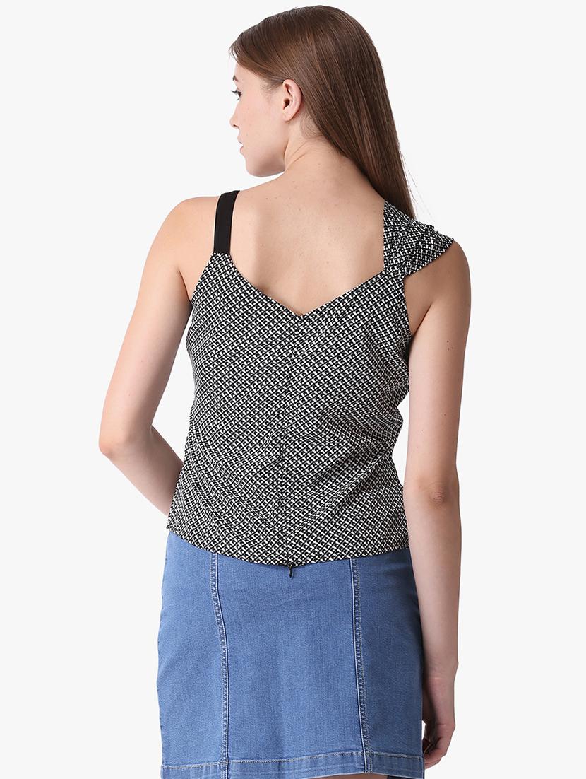 v neck bow detail top - 16701494 - Zoom Image - 2
