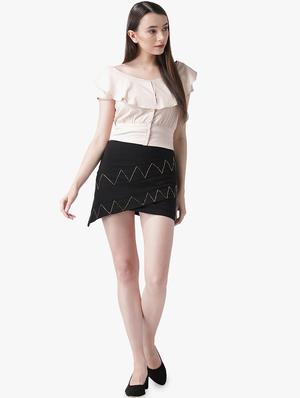 high rise embellished asymmetric skirt - 16701546 - Standard Image - 4