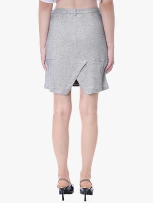 high rise leather patch skirt - 16701549 - Standard Image - 3