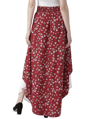 high rise floral layered skirt - 16701575 - Standard Image - 3