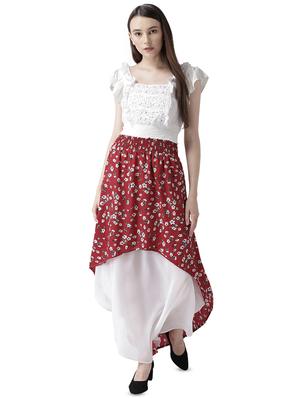high rise floral layered skirt - 16701575 - Standard Image - 4