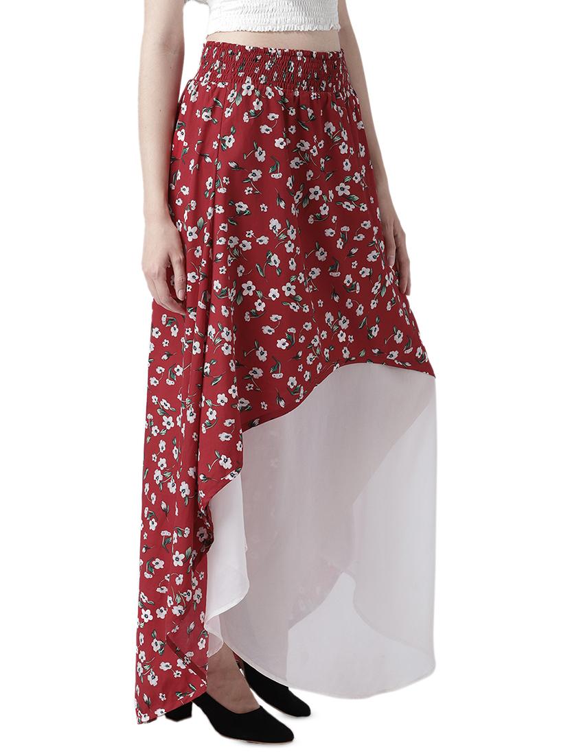 high rise floral layered skirt - 16701575 - Zoom Image - 2