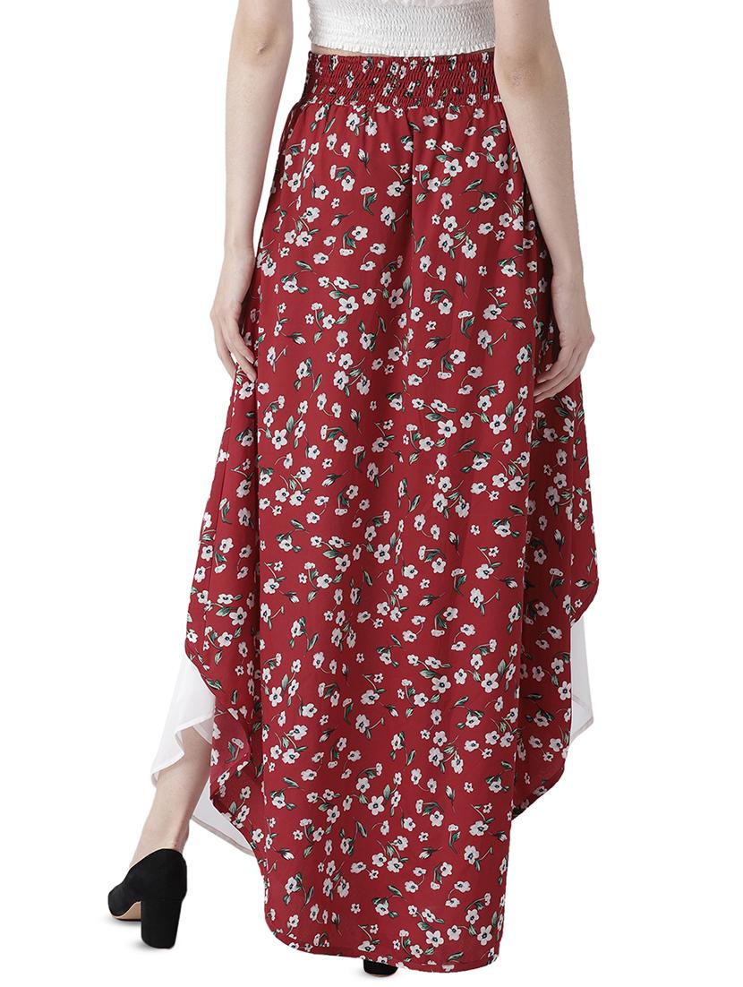 high rise floral layered skirt - 16701575 - Zoom Image - 3