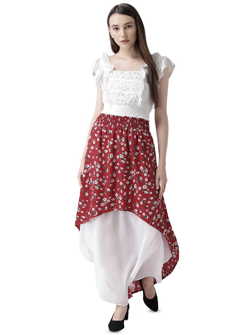 high rise floral layered skirt - 16701575 - Zoom Image - 4