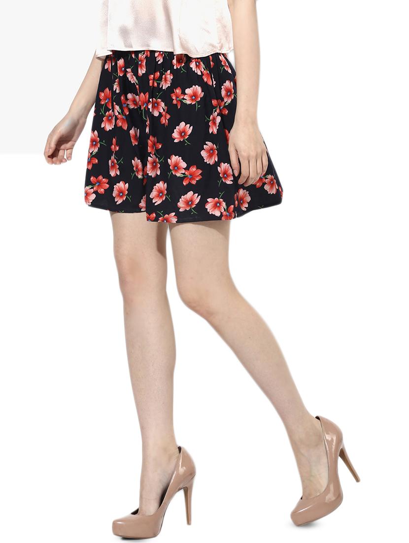 high rise floral a-line skirt - 16701577 - Zoom Image - 2