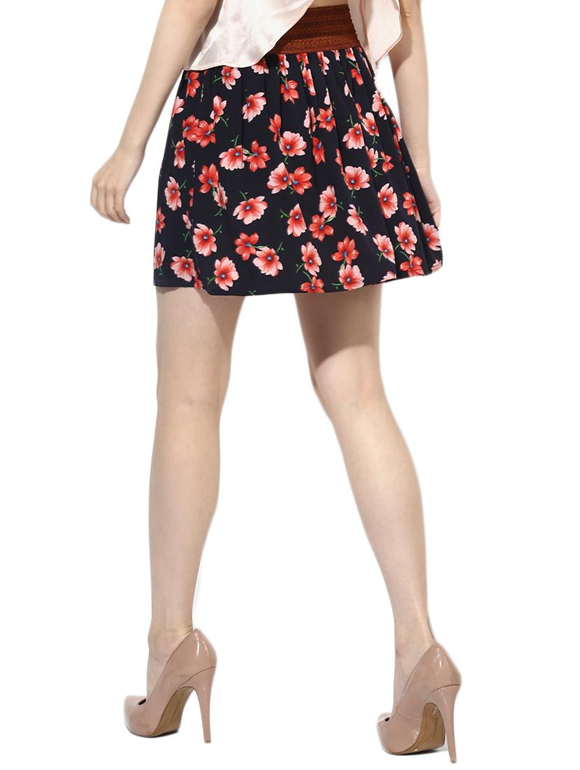 high rise floral a-line skirt - 16701577 - Zoom Image - 3