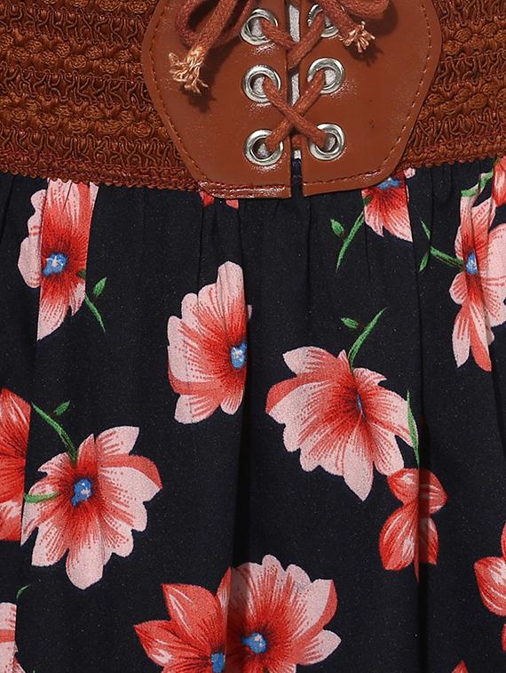 high rise floral a-line skirt - 16701577 - Zoom Image - 5