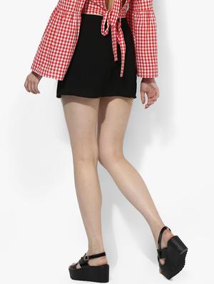 high rise solid a-line skirt - 16701582 - Standard Image - 3
