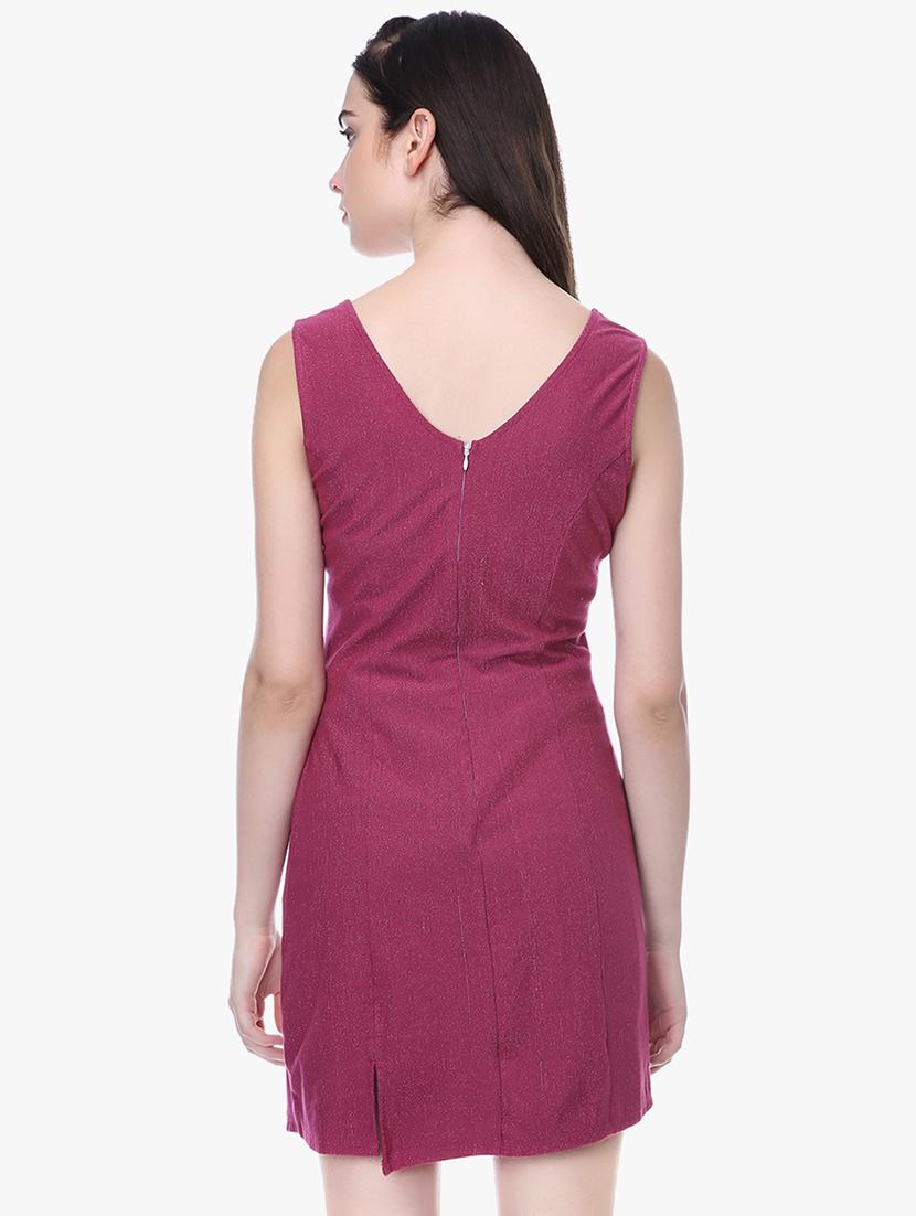 v neck asymmetric dress - 16701593 - Zoom Image - 3