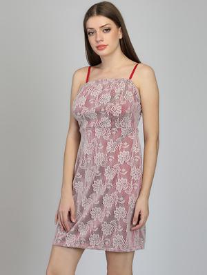 shoulder strap laced sheath dress - 16701611 - Standard Image - 2