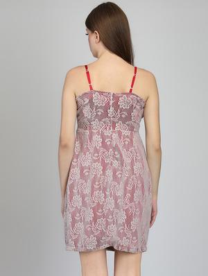 shoulder strap laced sheath dress - 16701611 - Standard Image - 3