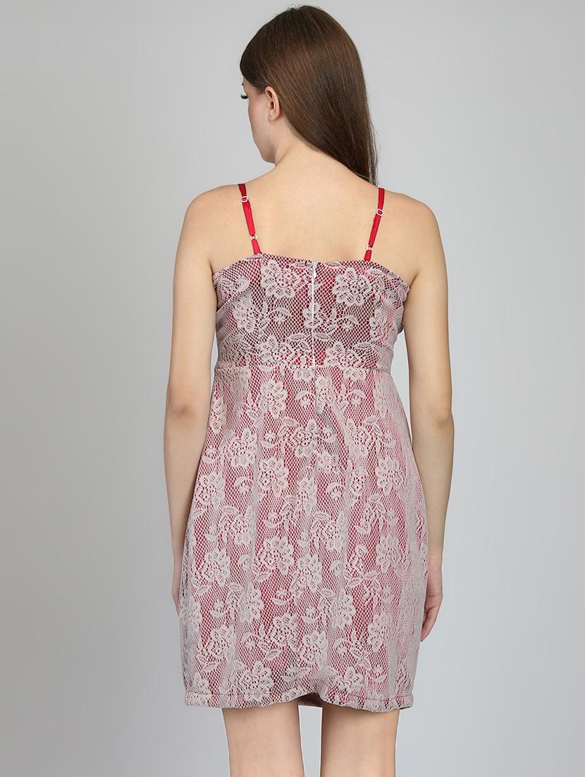 shoulder strap laced sheath dress - 16701611 - Zoom Image - 3