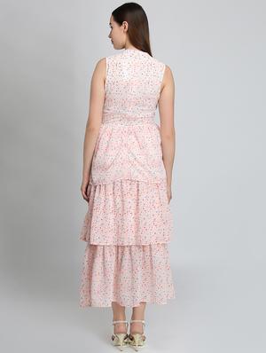 crew neck layered maxi dress - 16701642 - Standard Image - 3