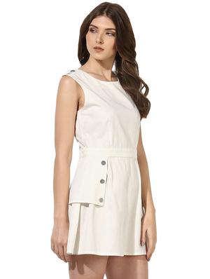 button detail a-line dress - 16701645 - Standard Image - 2