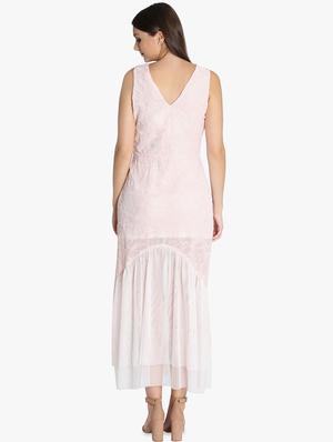 v neck embroidered maxi dress - 16701649 - Standard Image - 3