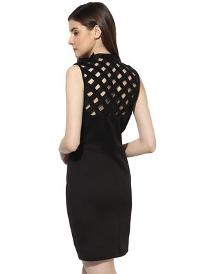 cutout detail criss cross sheath dress - 16701667 - Standard Image - 3