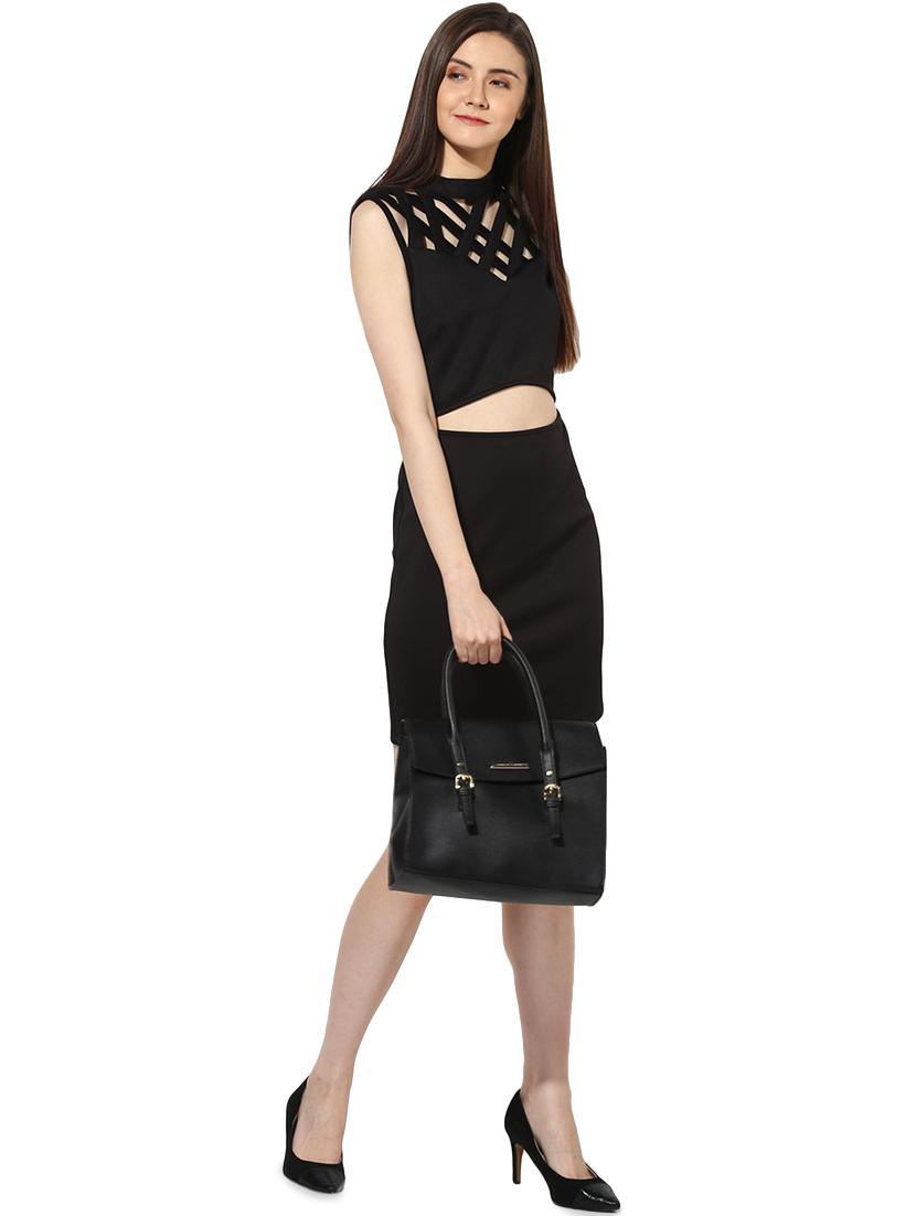 cutout detail criss cross sheath dress - 16701667 - Zoom Image - 4