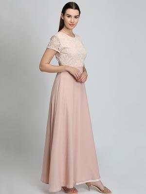 cutout back embroidered maxi dress - 16701679 - Standard Image - 2