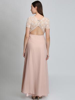 cutout back embroidered maxi dress - 16701679 - Standard Image - 3