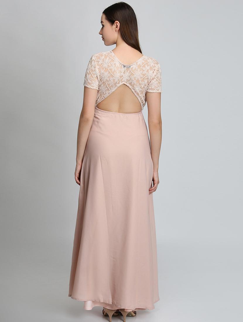 cutout back embroidered maxi dress - 16701679 - Zoom Image - 3