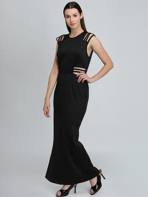 cutout detail solid maxi dress - 16701686 - Standard Image - 2