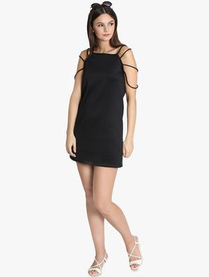 styled back solid sheath dress - 16701696 - Standard Image - 4