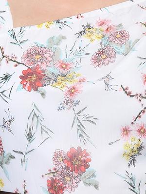 contrast belted floral maxi dress - 16701743 - Standard Image - 4
