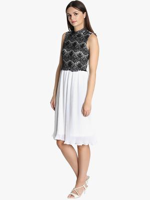 contrast panel a-line dress - 16701770 - Standard Image - 2