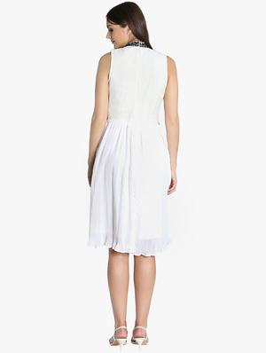 contrast panel a-line dress - 16701770 - Standard Image - 3