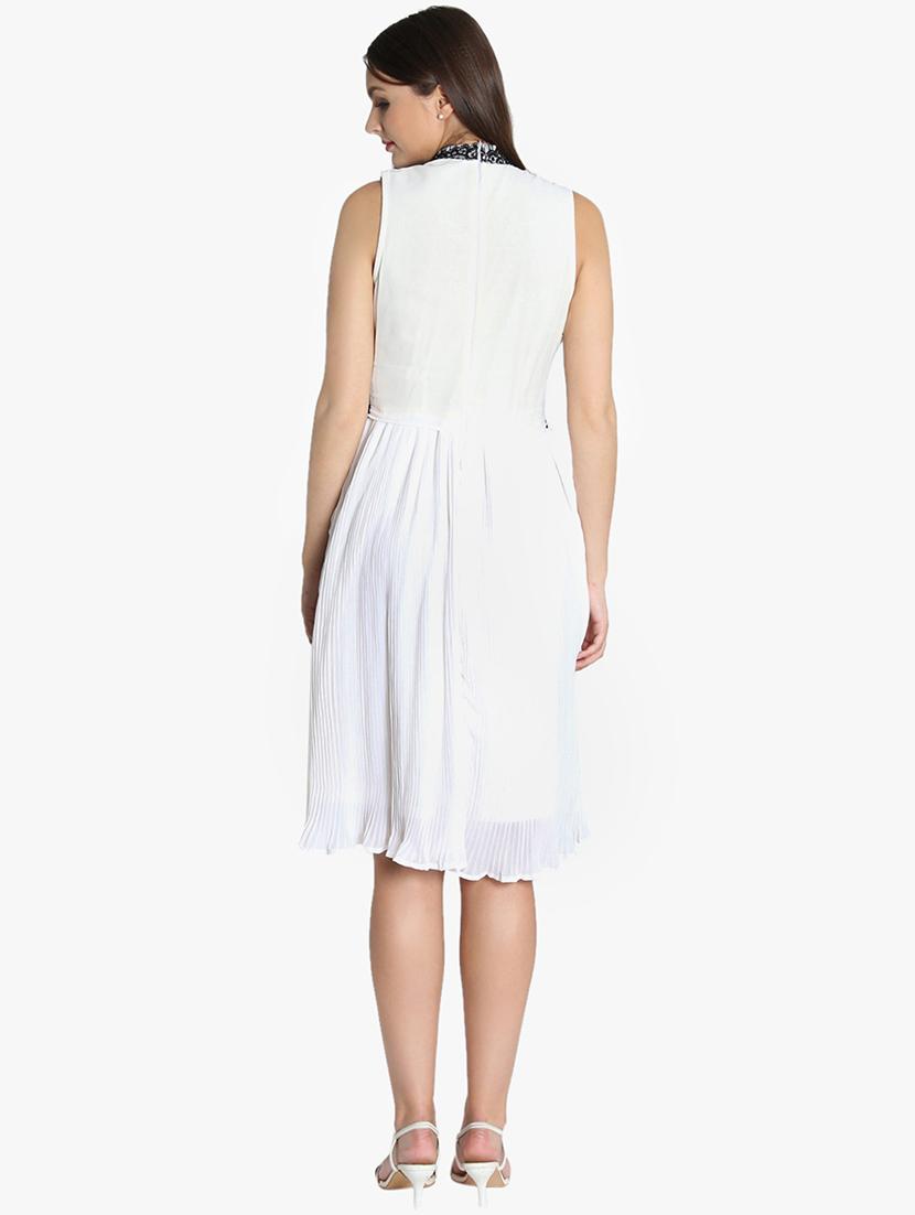 contrast panel a-line dress - 16701770 - Zoom Image - 3