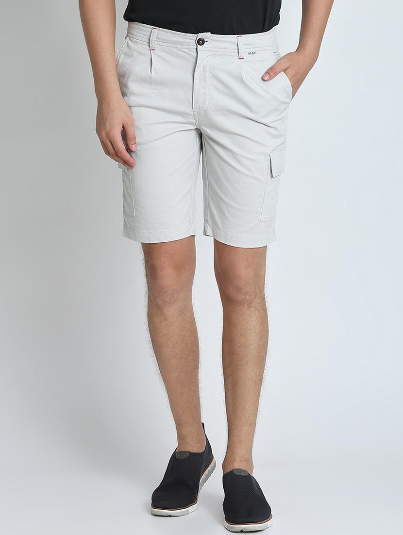 white solid bermuda shorts - 16701796 - Zoom Image - 1