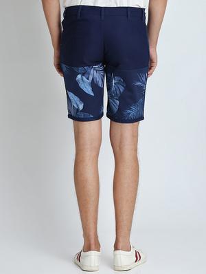 dark blue printed bermuda shorts - 16701825 - Standard Image - 3