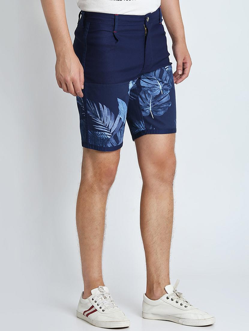 dark blue printed bermuda shorts - 16701825 - Zoom Image - 2
