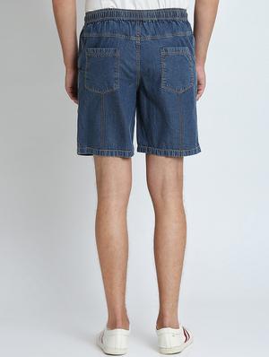 blue solid shorts - 16701836 - Standard Image - 3
