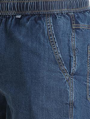 blue solid shorts - 16701836 - Standard Image - 5