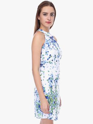 halter neck printed sheath dress - 16701873 - Standard Image - 2