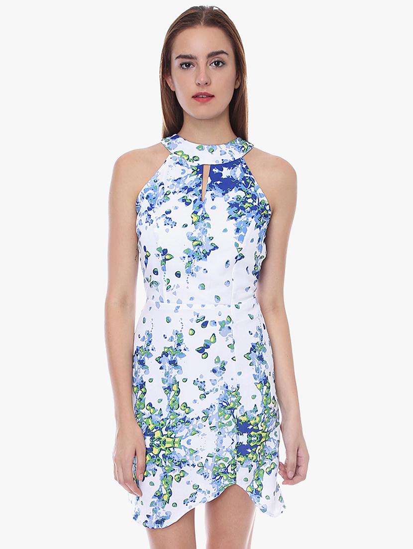 halter neck printed sheath dress - 16701873 - Zoom Image - 1