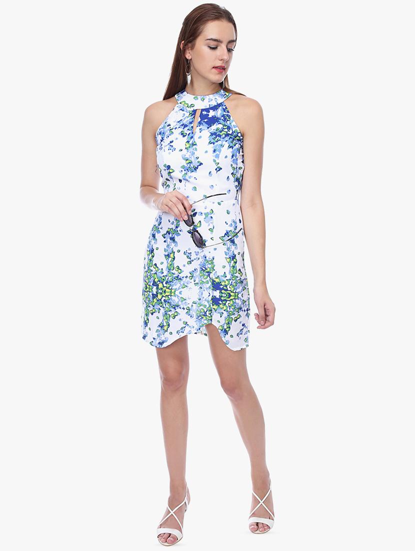 halter neck printed sheath dress - 16701873 - Zoom Image - 4