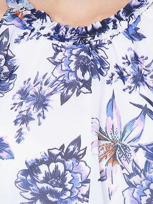 halter neck floral a-line dress - 16701877 - Standard Image - 5