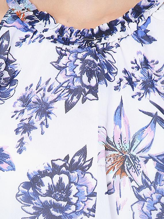 halter neck floral a-line dress - 16701877 - Zoom Image - 5