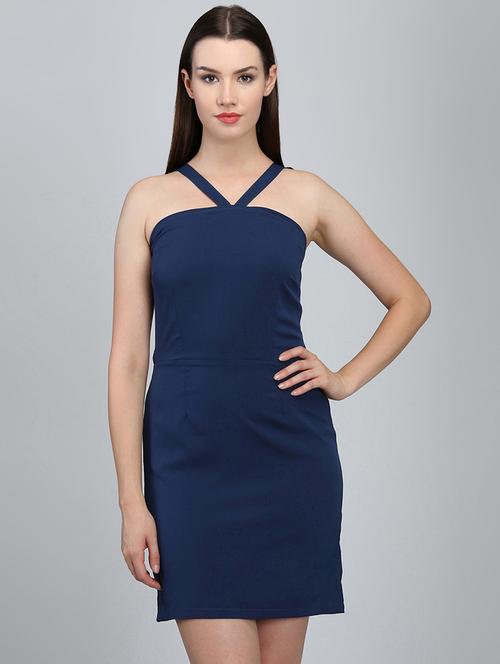 frilled tie back sheath dress - 16701904 - Standard Image - 1