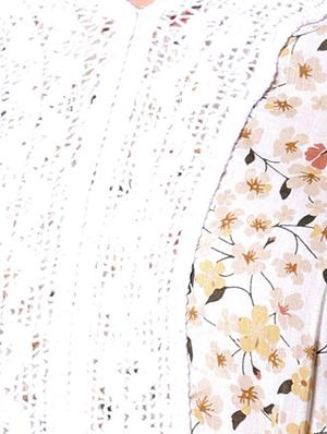 lace trim floral a-line dress - 16701921 - Standard Image - 5