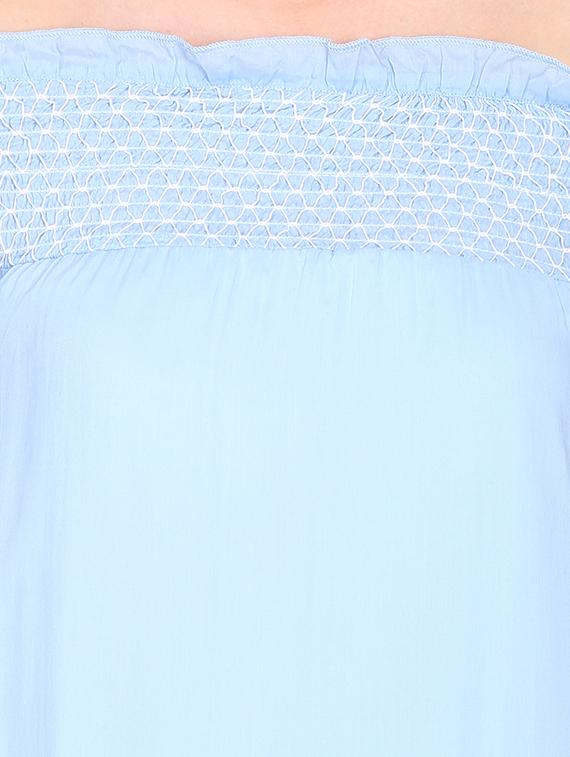 off shoulder laced hem a-line dress - 16701932 - Zoom Image - 5