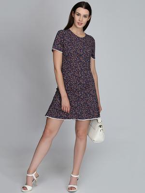 lace detail ditsy floral a-line dress - 16701943 - Standard Image - 4