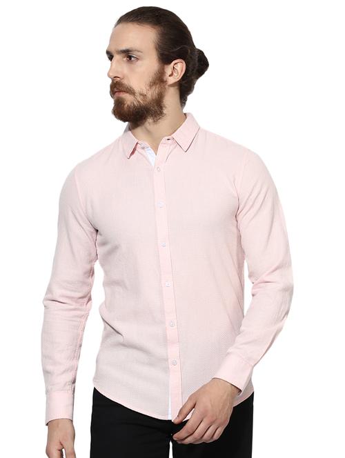 pink checkered casual shirt - 16701961 - Standard Image - 1