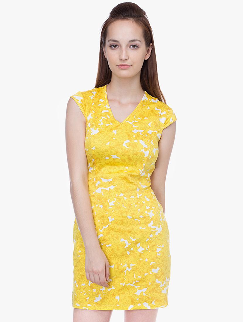 low cut out back floral bodycon dress - 16701994 - Zoom Image - 1