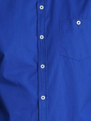 blue solid casual shirt - 16702031 - Standard Image - 5
