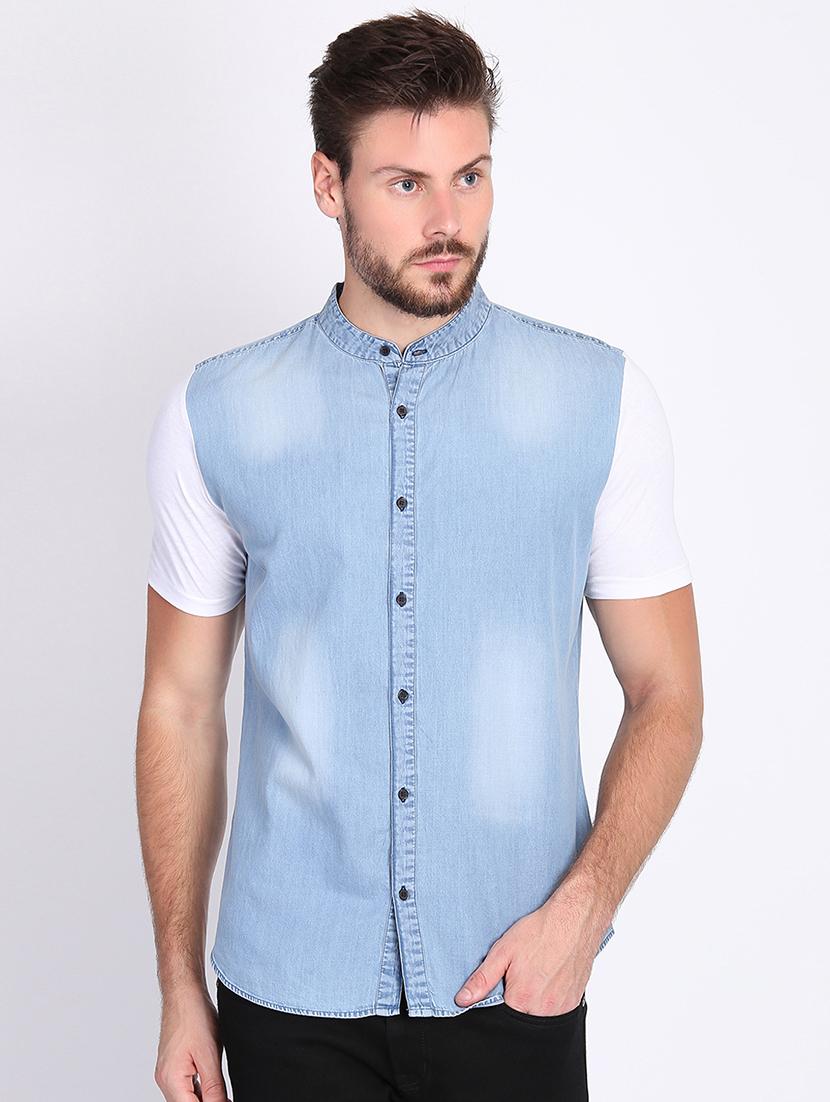 blue color bflock casual shirt - 16702034 - Zoom Image - 1