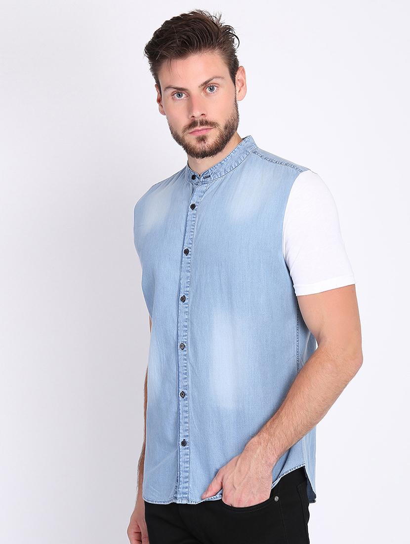 blue color bflock casual shirt - 16702034 - Zoom Image - 2